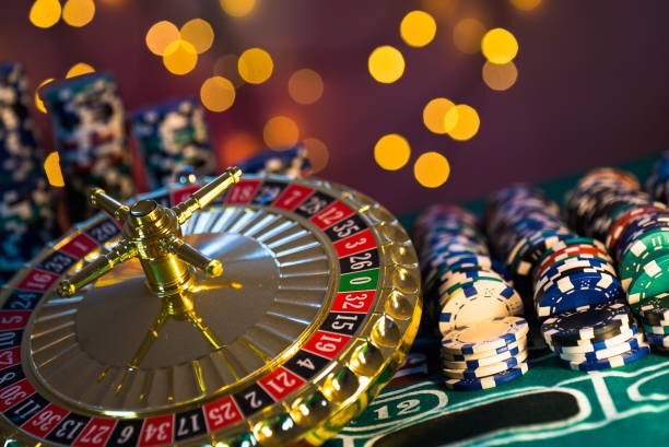 Close-up view of baccarat table layout with card positions and betting zones clearly marked.